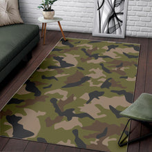 Load image into Gallery viewer, Desert Green Camouflage Print Area Rug
