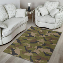 Load image into Gallery viewer, Desert Green Camouflage Print Area Rug
