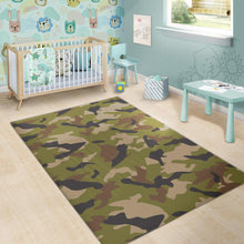 Load image into Gallery viewer, Desert Green Camouflage Print Area Rug
