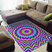 Load image into Gallery viewer, Dizzy Circle Moving Optical Illusion Area Rug
