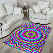 Load image into Gallery viewer, Dizzy Circle Moving Optical Illusion Area Rug

