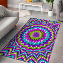Load image into Gallery viewer, Dizzy Circle Moving Optical Illusion Area Rug
