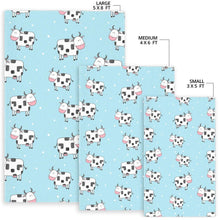 Load image into Gallery viewer, Doodle Cow Pattern Print Area Rug
