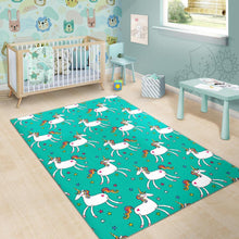 Load image into Gallery viewer, Doodle Unicorn Pattern Print Area Rug
