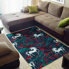 Load image into Gallery viewer, Fairy Floral Unicorn Pattern Print Area Rug
