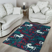Load image into Gallery viewer, Fairy Floral Unicorn Pattern Print Area Rug
