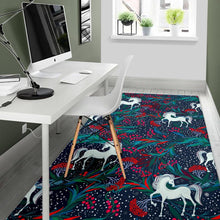 Load image into Gallery viewer, Fairy Floral Unicorn Pattern Print Area Rug
