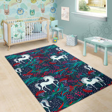 Load image into Gallery viewer, Fairy Floral Unicorn Pattern Print Area Rug
