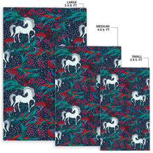 Load image into Gallery viewer, Fairy Floral Unicorn Pattern Print Area Rug
