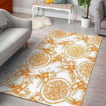 Load image into Gallery viewer, hand drawn orange fruit pattern Area Rug
