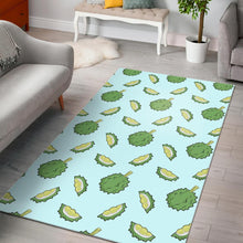 Load image into Gallery viewer, Durian pattern blue background Area Rug
