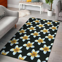 Load image into Gallery viewer, White Plumeria Pattern Print Design PM022 Area Rugs
