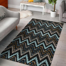Load image into Gallery viewer, Zigzag Chevron African Afro Dashiki Adinkra Kente Area Rug

