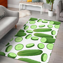 Load image into Gallery viewer, cucumber whole slices pattern Area Rug
