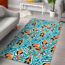 Load image into Gallery viewer, Cute sea otters fishe sea urchin pattern Area Rug
