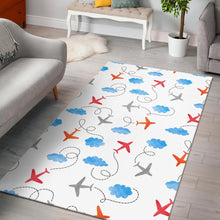 Load image into Gallery viewer, Airplane Cloud Pattern Area Rug
