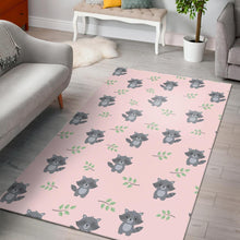 Load image into Gallery viewer, cute raccoons leaves pattern Area Rug
