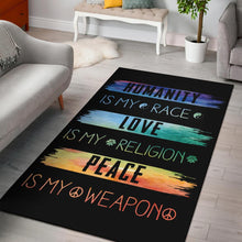 Load image into Gallery viewer, Humanity Love Peace Area Rugs
