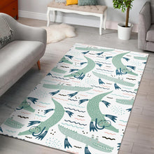 Load image into Gallery viewer, Crocodile diver pattern Area Rug
