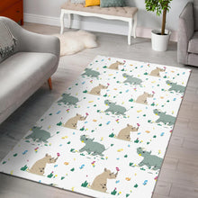 Load image into Gallery viewer, Cute Rhino pattern Area Rug
