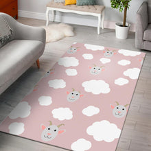 Load image into Gallery viewer, Goat Could Pink Pattern Area Rug
