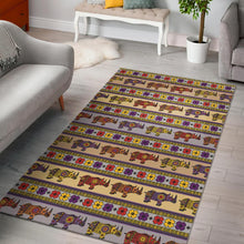 Load image into Gallery viewer, Rhino African Afro Dashiki Adinkra Kente Pattern Area Rug
