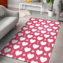 Load image into Gallery viewer, Heart Key Pattern Print Design HE09 Area Rugs
