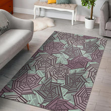 Load image into Gallery viewer, Spider web cobweb design color pattern Area Rug
