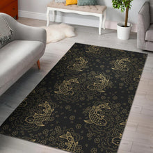 Load image into Gallery viewer, Gold Koi Fish Carp Fish Pattern Area Rug
