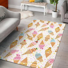 Load image into Gallery viewer, Ice Cream Cone Pattern Background Area Rug
