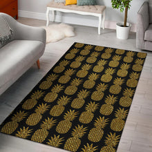 Load image into Gallery viewer, Gold Pineapple Pattern Print Design PP011 Area Rugs
