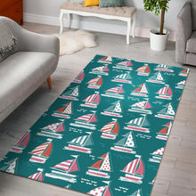 Load image into Gallery viewer, Cute sailboat pattern Area Rug
