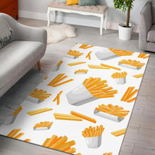 Load image into Gallery viewer, French fries white paper box pattern Area Rug
