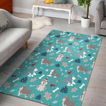 Load image into Gallery viewer, Christmas cute siberian husky puppie pattern Area Rug
