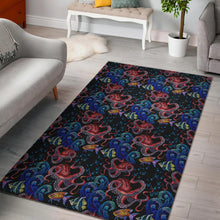 Load image into Gallery viewer, Octopus sea wave tropical fishe pattern Area Rug
