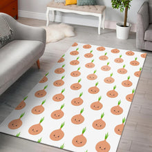 Load image into Gallery viewer, cute onions smiling faces Area Rug
