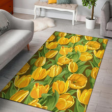Load image into Gallery viewer, Tulip Yellow Pattern Print Design TP010 Area Rugs
