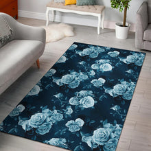Load image into Gallery viewer, Rose Blue Pattern Print Design RO014 Area Rugs
