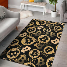 Load image into Gallery viewer, Bitcoin Pattern Print Design DO06 Area Rugs

