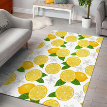 Load image into Gallery viewer, Lemon Flower Pattern Area Rug
