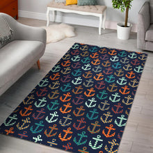 Load image into Gallery viewer, Colorful Anchor Dot Stripe Pattern Area Rug
