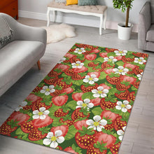 Load image into Gallery viewer, Strawberry Leaves Flower Pattern Area Rug
