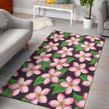 Load image into Gallery viewer, Pink Plumeria Pattern Print Design PM019 Area Rugs
