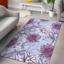 Load image into Gallery viewer, Water Lily Pattern Print Design WL01 Area Rugs
