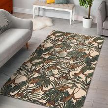 Load image into Gallery viewer, Monkey tropical leaves background Area Rug
