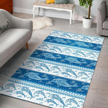 Load image into Gallery viewer, Dolphin Tribal Pattern Ethnic Motifs Area Rug
