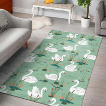 Load image into Gallery viewer, White swan lake pattern Area Rug
