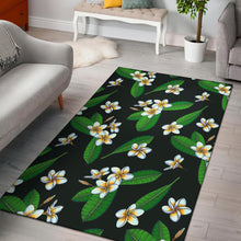 Load image into Gallery viewer, White Plumeria Pattern Print Design PM023 Area Rugs
