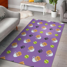 Load image into Gallery viewer, Pomeranian in Cup Pattern Area Rug
