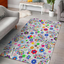 Load image into Gallery viewer, Dragonfly Color Flower Pattern Area Rug
